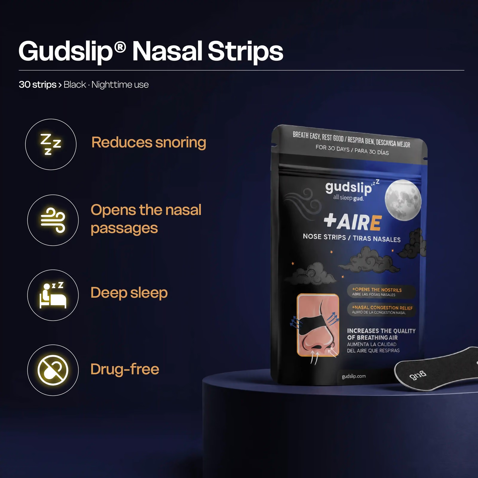 Gudslip® Nose Strips (Black)